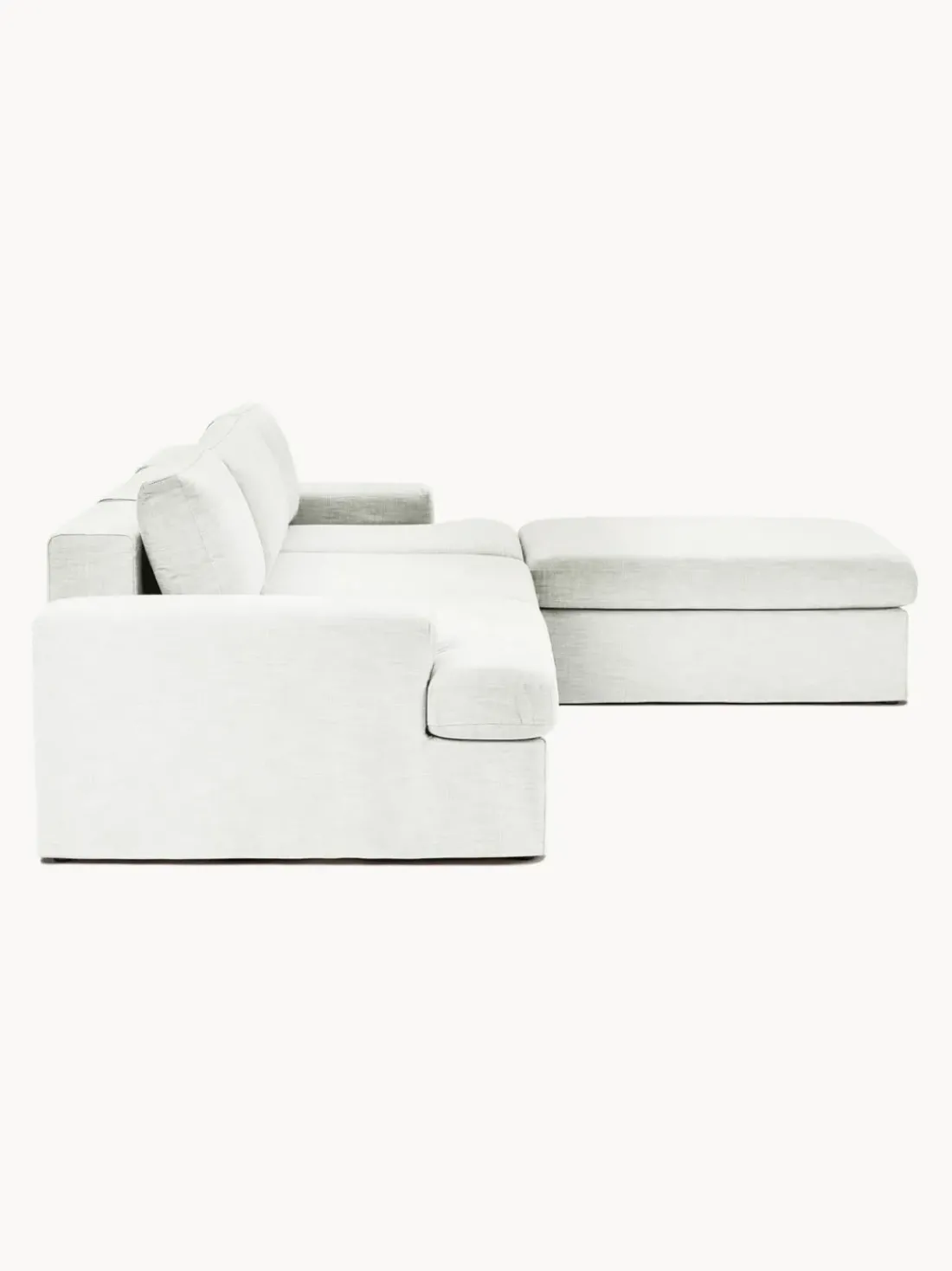 Sofá modular con reposapiés izquierdo/derecho Russell (4 plazas), desenfundable
