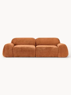 Sofá modular de boreguillo bouclé Wolke (3 plazas)