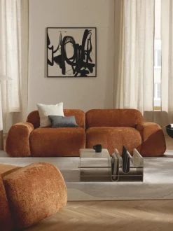 Sofá modular de boreguillo bouclé Wolke (3 plazas)