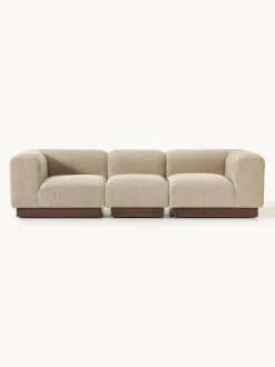 Sofá modular de borreguillo bouclé Natalie (3 plazas)