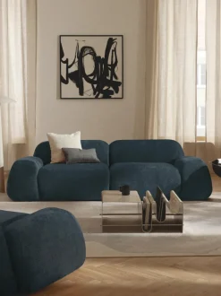 Sofá modular de borreguillo bouclé Wolke (3 plazas)