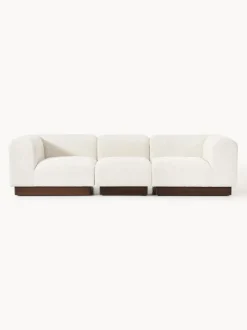 Sofá modular de borreguillo bouclé Natalie (3 plazas)