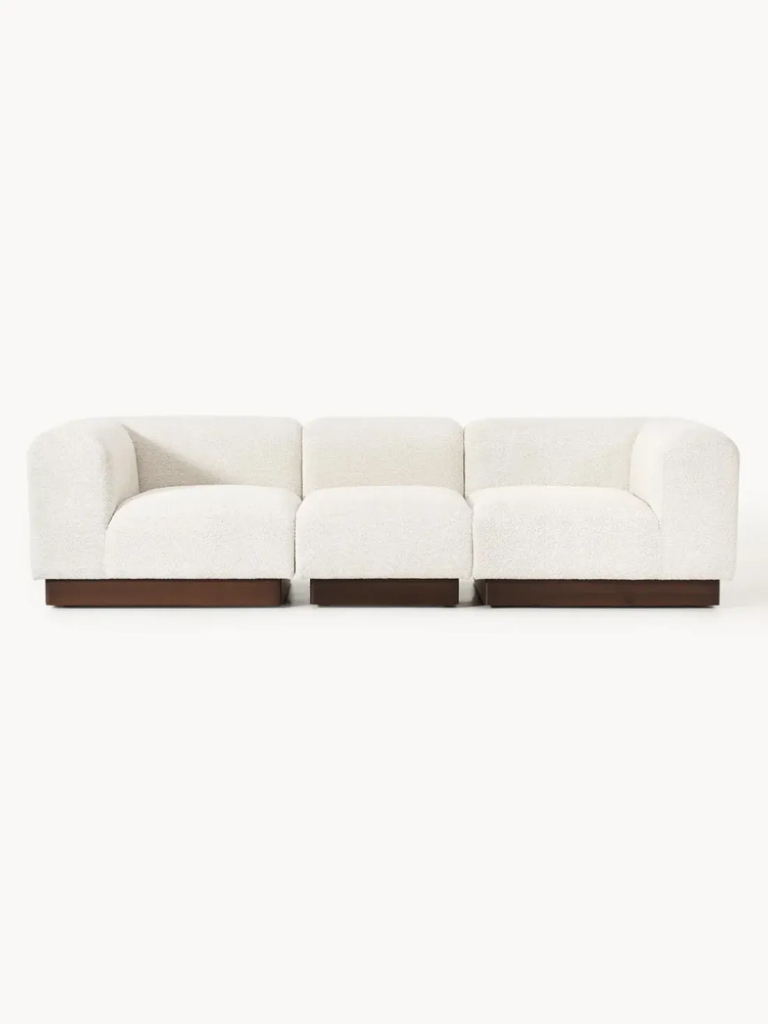 Sofá modular de borreguillo bouclé Natalie (3 plazas)