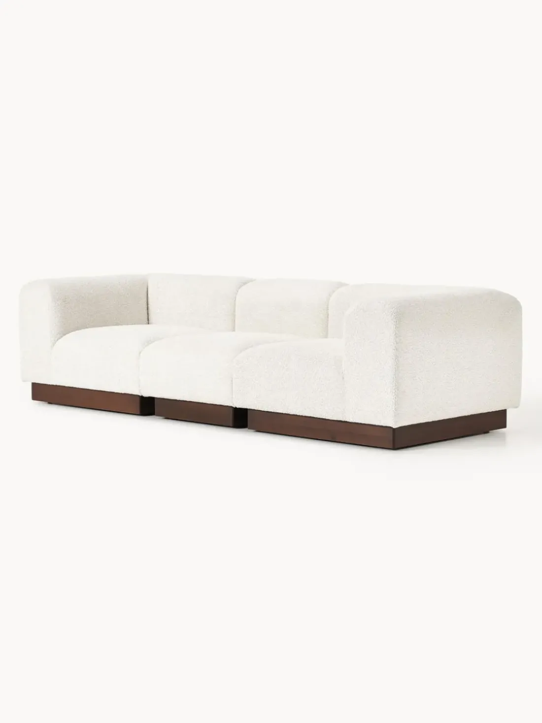 Sofá modular de borreguillo bouclé Natalie (3 plazas)