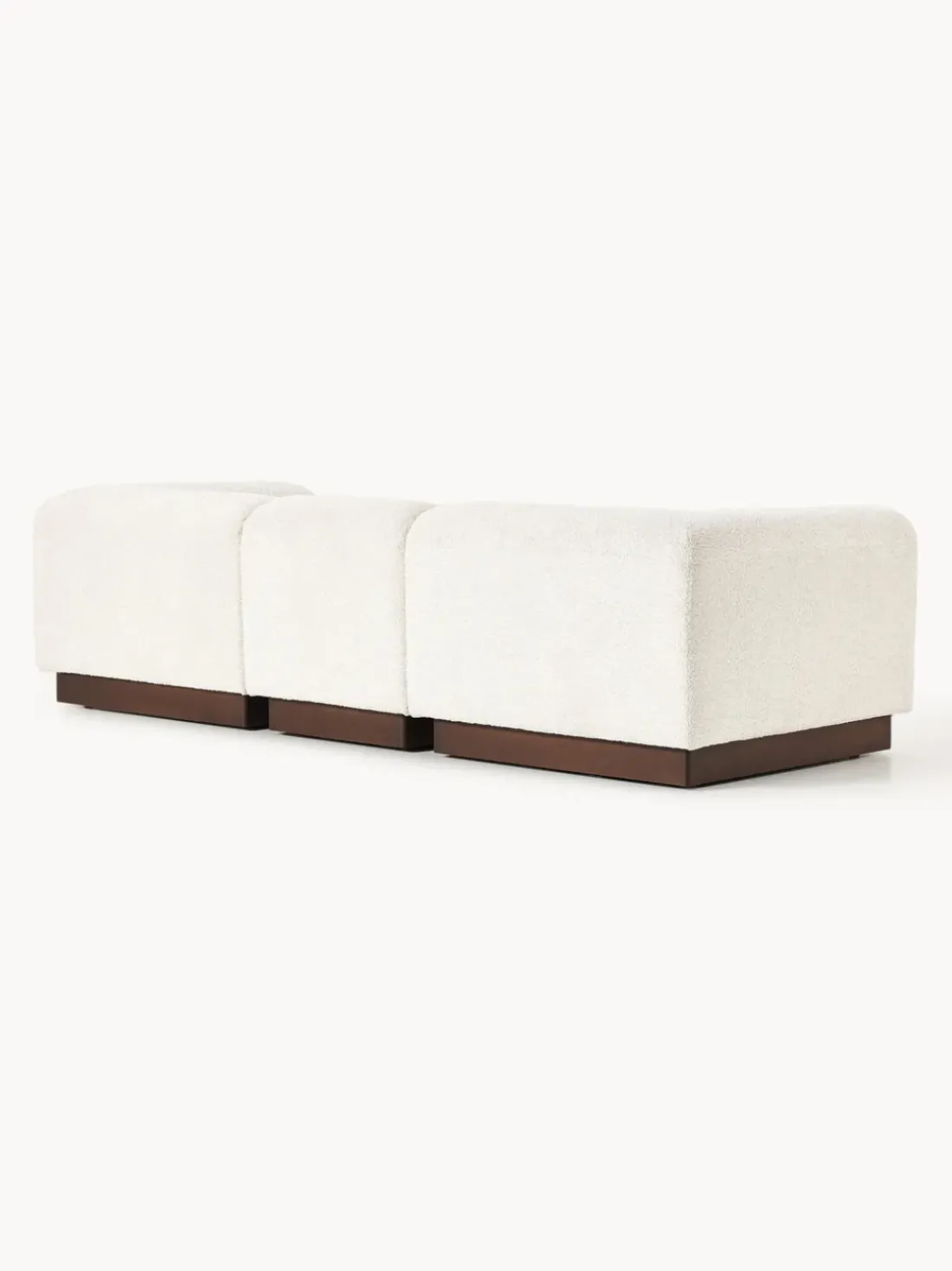 Sofá modular de borreguillo bouclé Natalie (3 plazas)