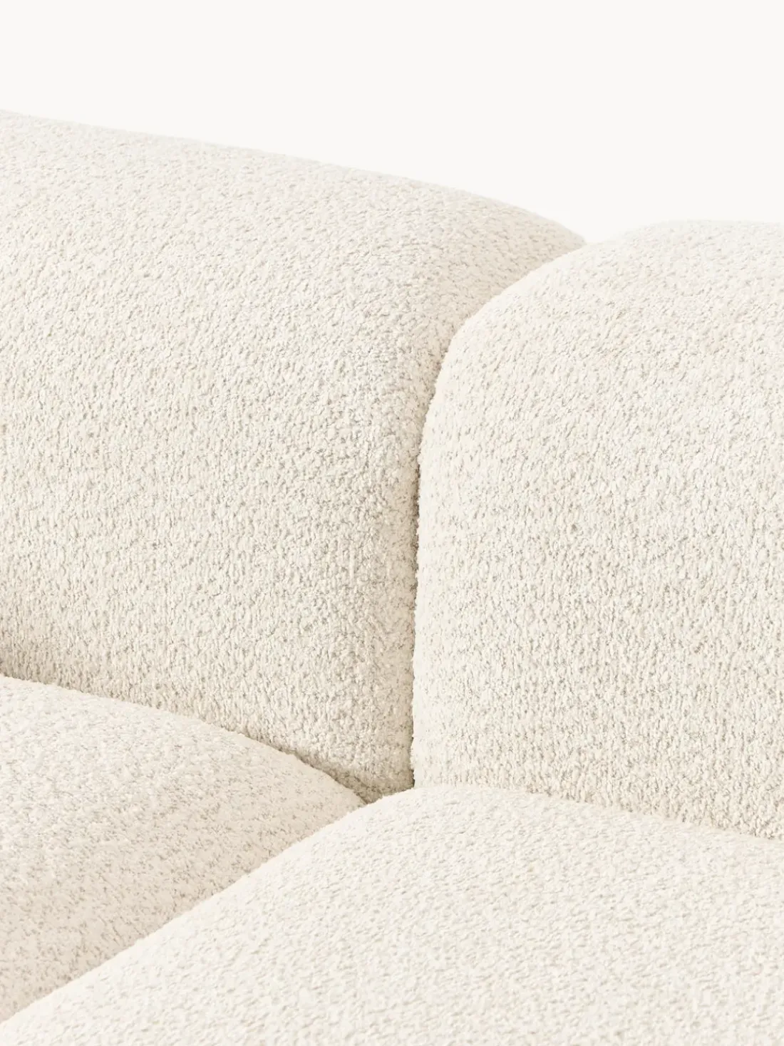 Sofá modular de borreguillo bouclé Natalie (3 plazas)