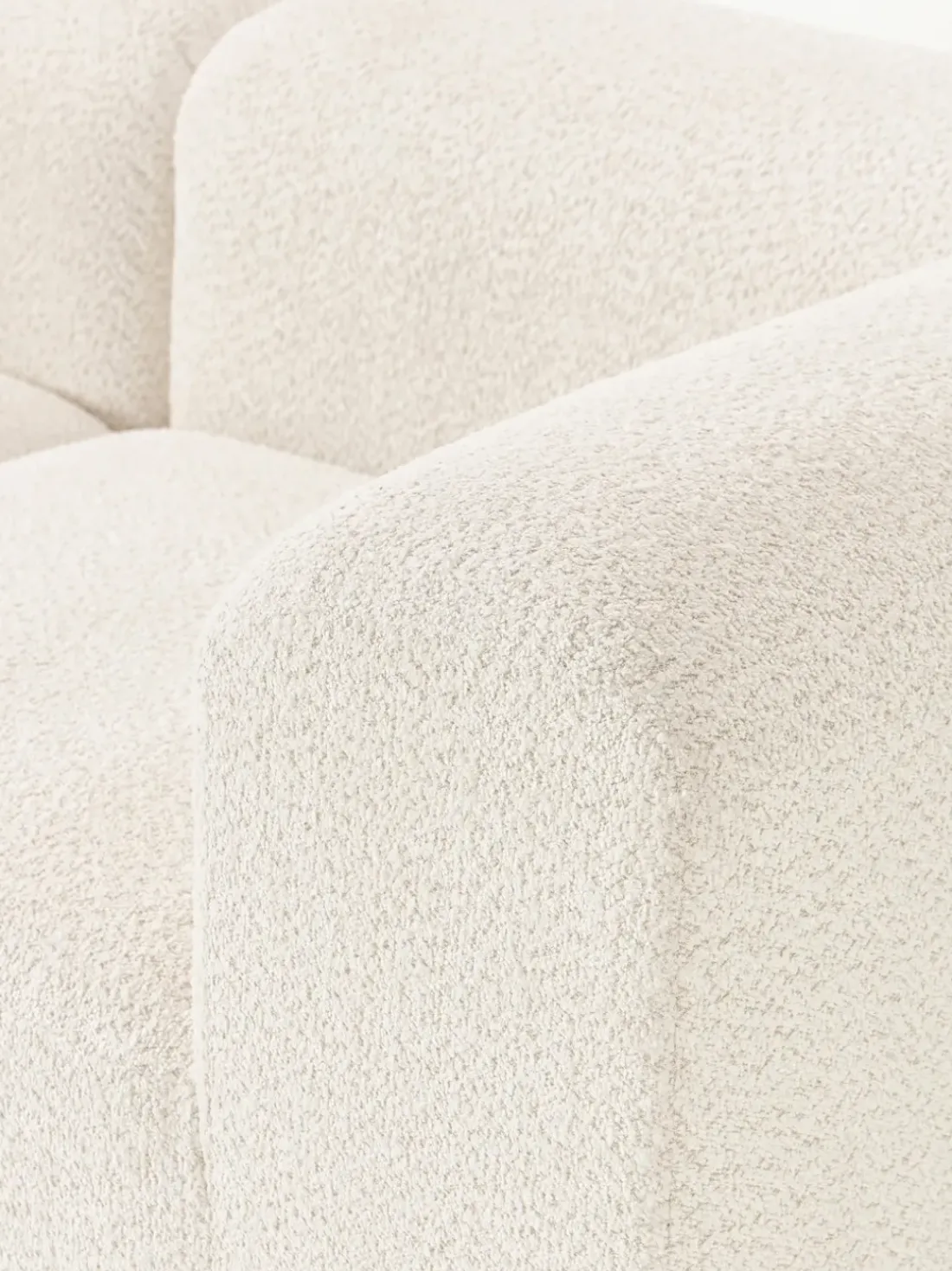 Sofá modular de borreguillo bouclé Natalie (3 plazas)