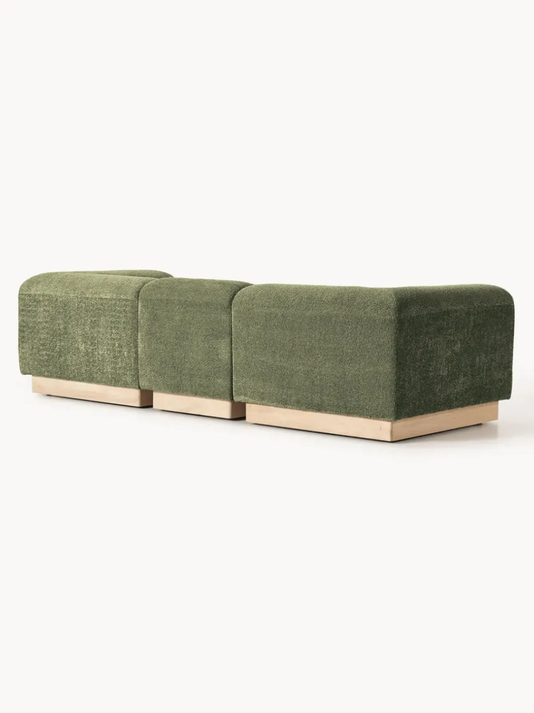 Sofá modular de borreguillo bouclé Natalie (3 plazas)
