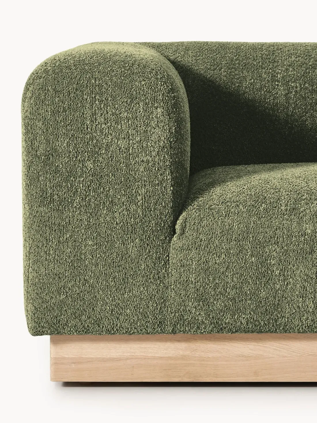 Sofá modular de borreguillo bouclé Natalie (3 plazas)