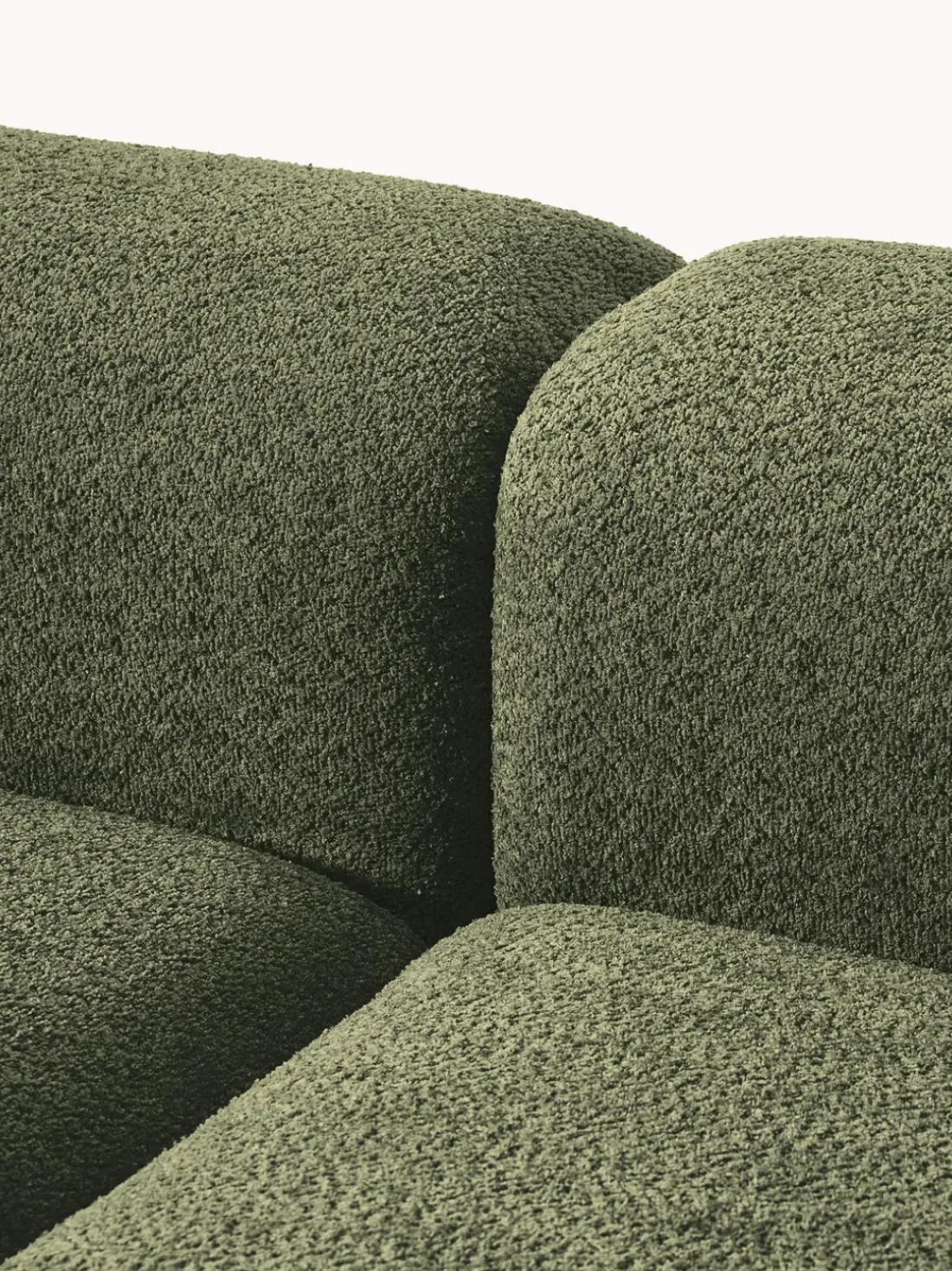 Sofá modular de borreguillo bouclé Natalie (3 plazas)