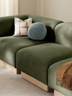 Sofá modular de borreguillo bouclé Natalie (3 plazas)