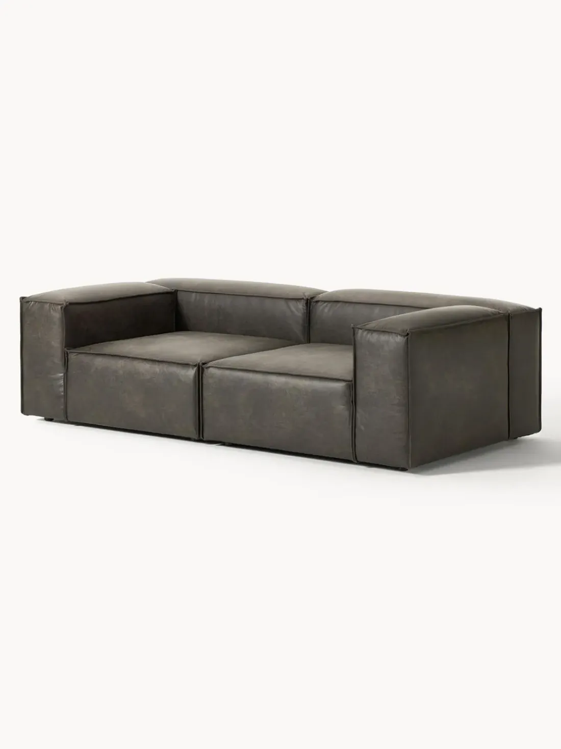 Sofá modular de cuero reciclado Lennon (3 plazas)