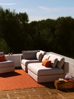 Sofá modular de jardín Rabea (2 plazas)