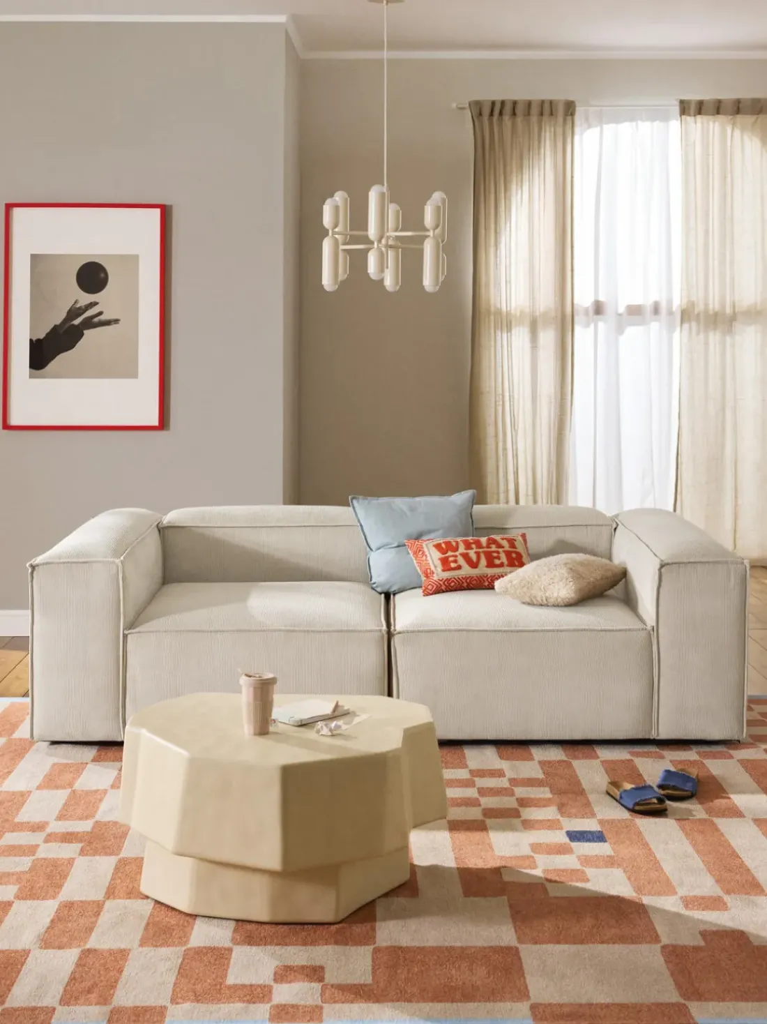 Sofá modular de pana Lennon (3 plazas)
