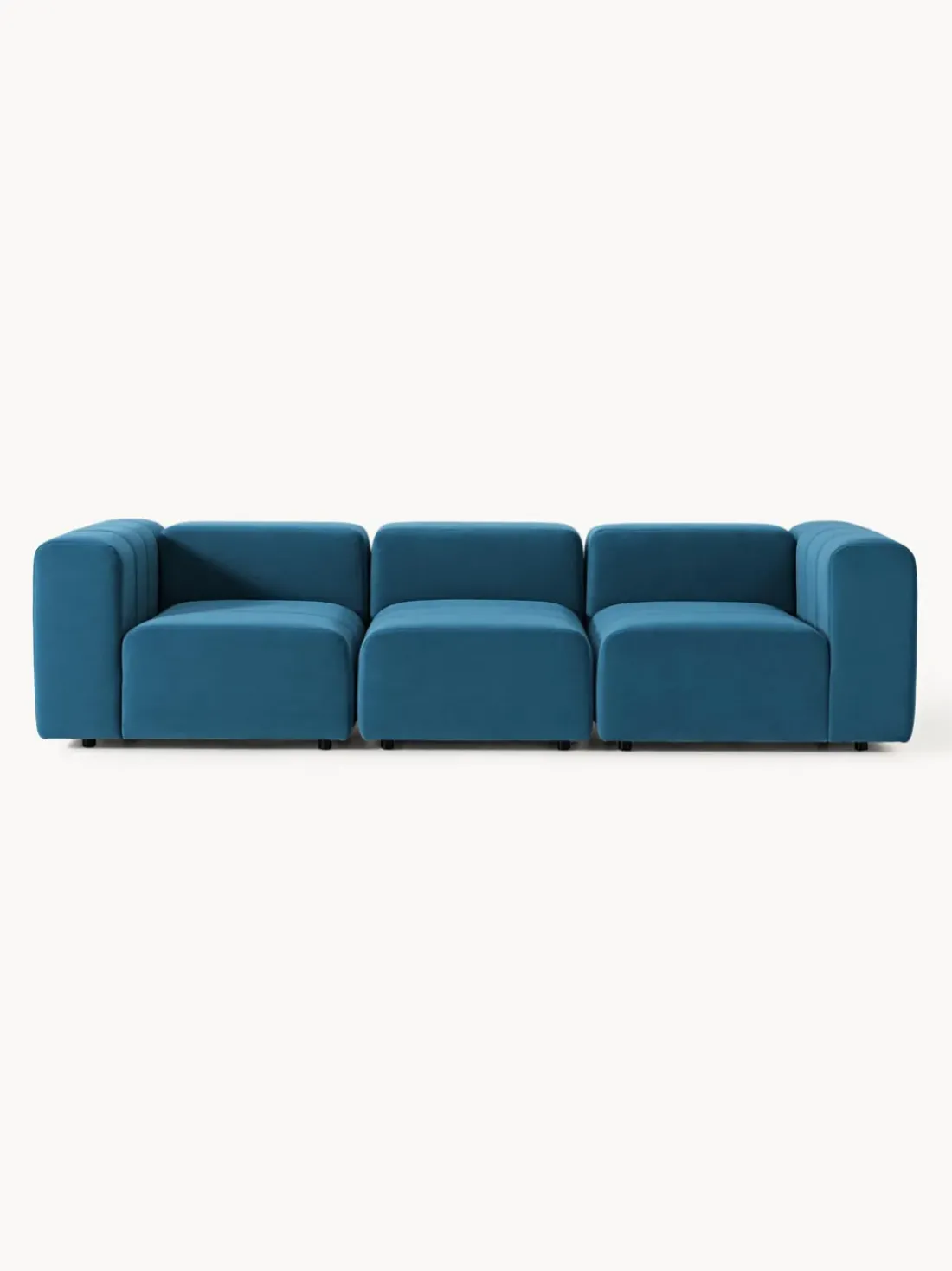 Sofá modular de terciopelo Lena (4 plazas)