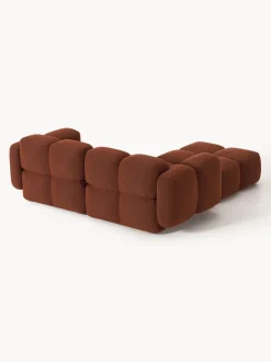 Sofá modular en tejido bouclé con reposapiés Tayla (3 plazas)