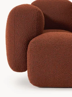 Sofá modular en tejido bouclé con reposapiés Tayla (3 plazas)