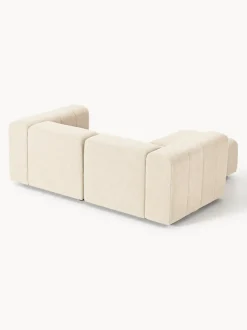 Sofá modular en tejido bouclé con reposapiés izquierdo/derecho Lena (3 plazas)