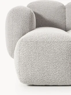 Sofá modular en tejido bouclé con reposapiés Tayla (3 plazas)