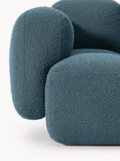Sofá modular en tejido bouclé con reposapiés Tayla (3 plazas)