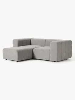 Sofá modular en tejido bouclé con reposapiés izquierdo/derecho Lena (3 plazas)