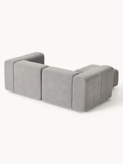 Sofá modular en tejido bouclé con reposapiés izquierdo/derecho Lena (3 plazas)