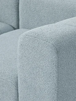 Sofá modular en tejido bouclé Lena (3 plazas), con reposapiés