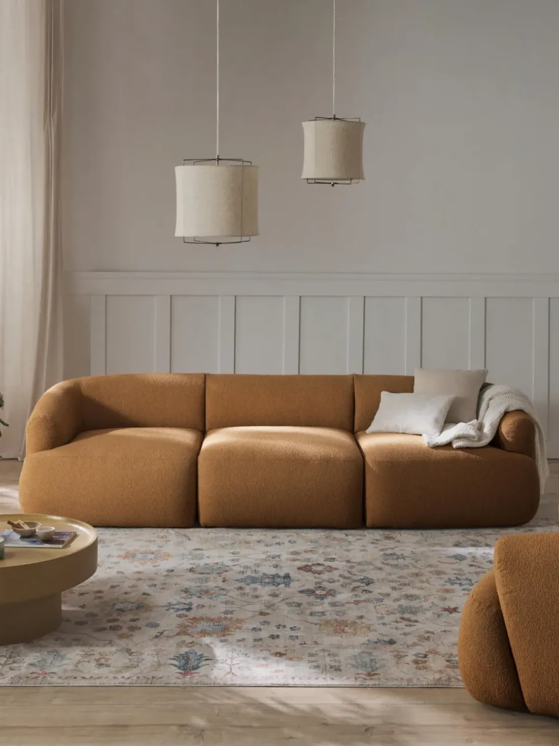 Sofá modular en tejido bouclé Sofia (3 plazas)