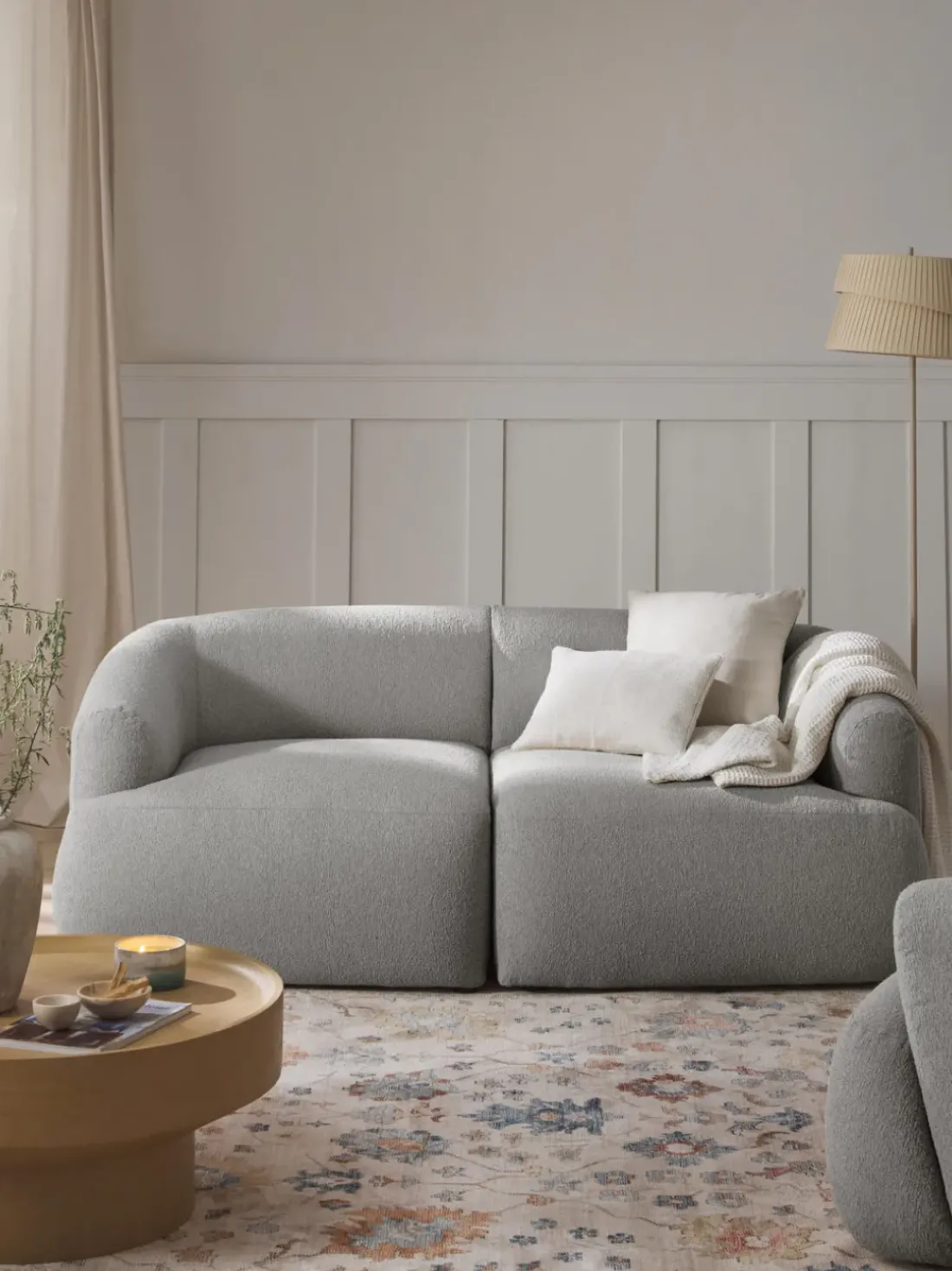 Sofá modular en tejido bouclé Sofia (2 plazas)