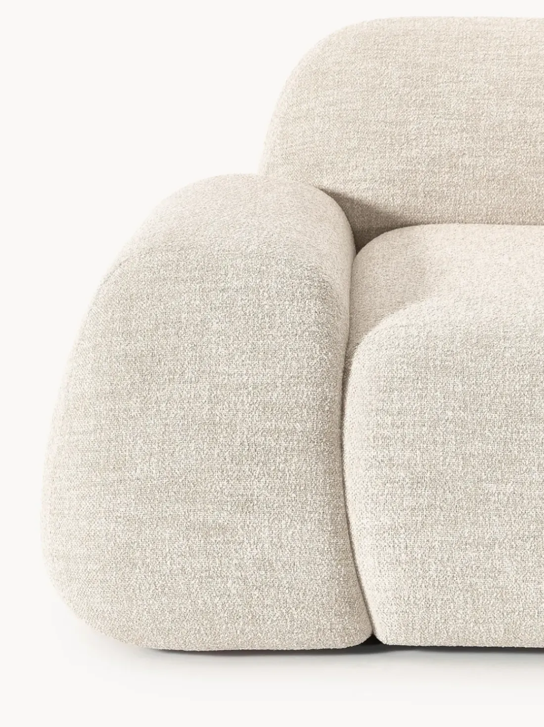 Sofá modular en tejido bouclé Wolke (3 plazas)