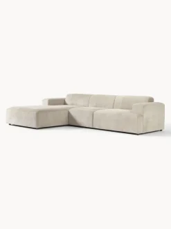 Sofá rinconera de pana Melva (4 plazas)