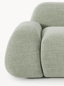 Sofá rinconera en tejido bouclé Wolke (4 plazas)