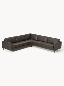 Sofá rinconera extra grande de cuero reciclado Hunter