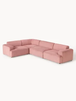 Sofá rinconera grande de pana Melva (4 plazas)