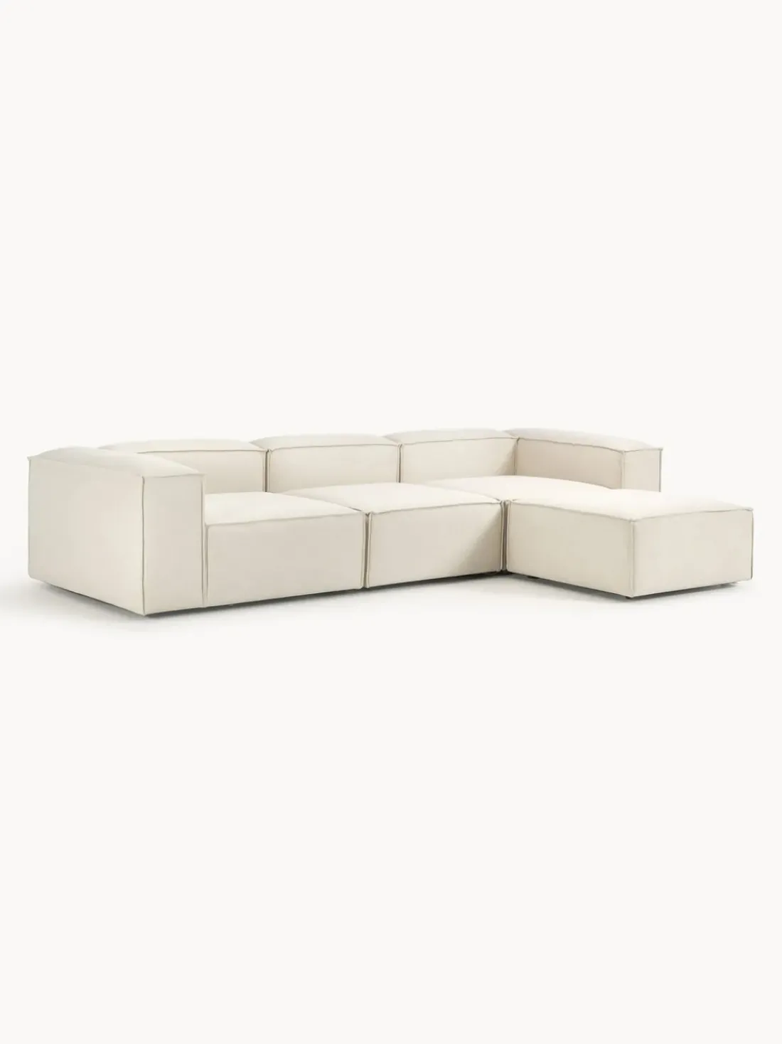 Sofá rinconera modular con reposapiés izquierdo/derecho Lennon (4 plazas)