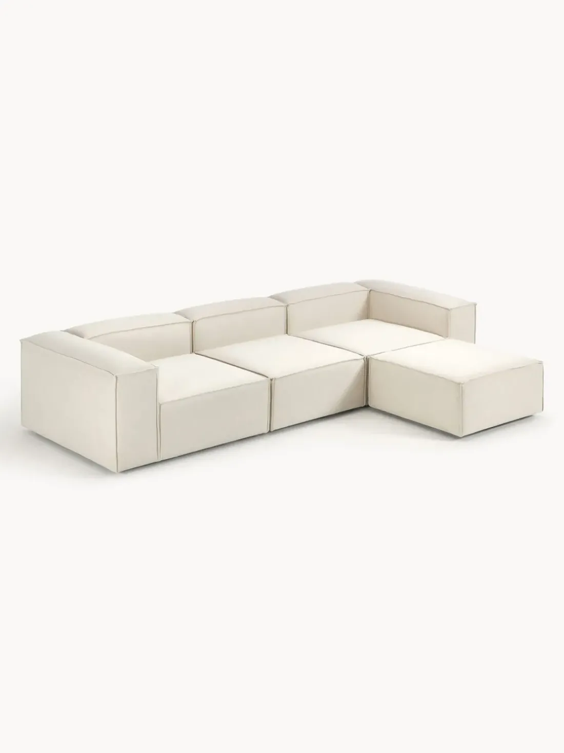 Sofá rinconera modular con reposapiés izquierdo/derecho Lennon (4 plazas)