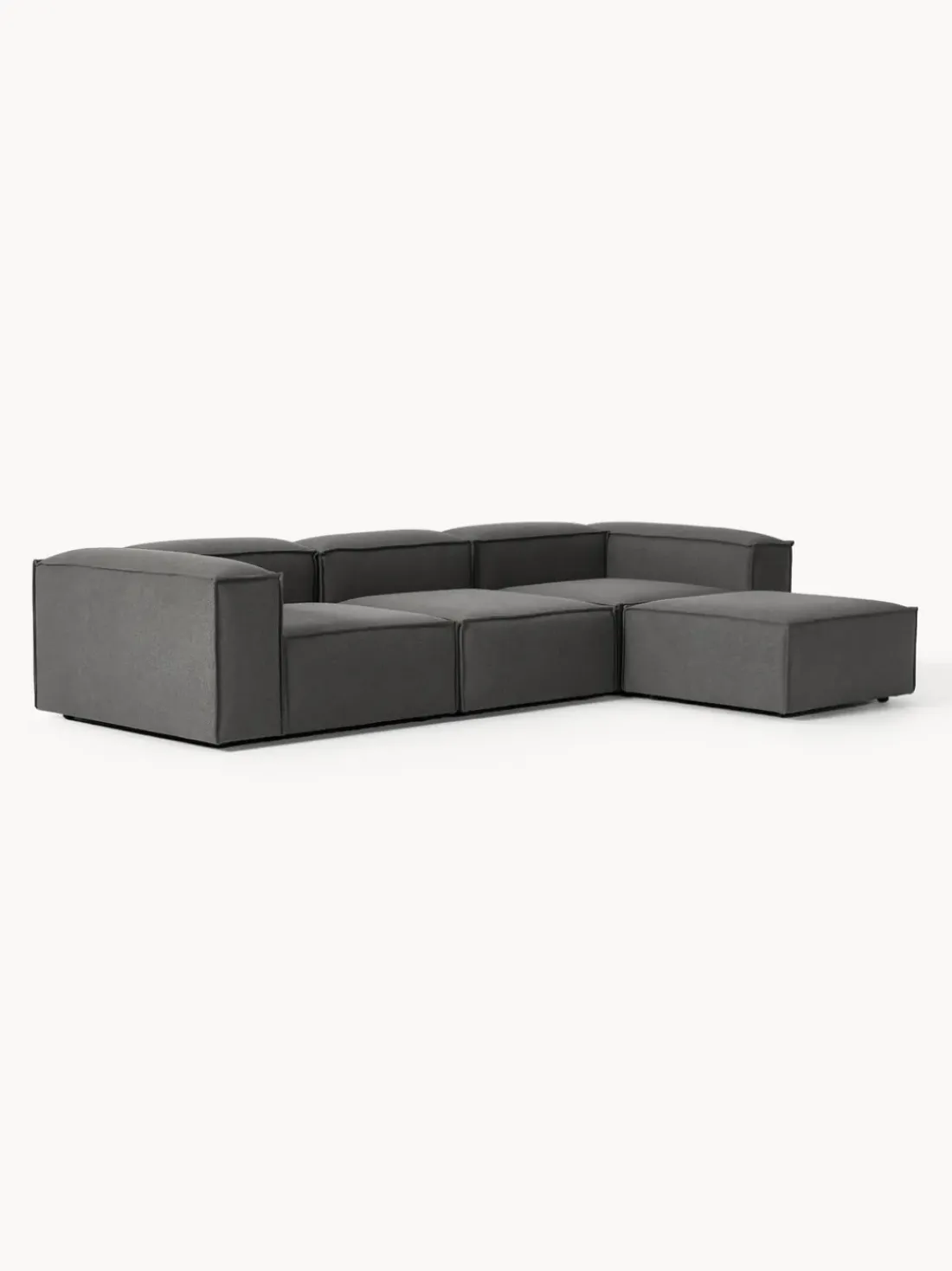 Sofá rinconera modular con reposapiés izquierdo/derecho Lennon (4 plazas)