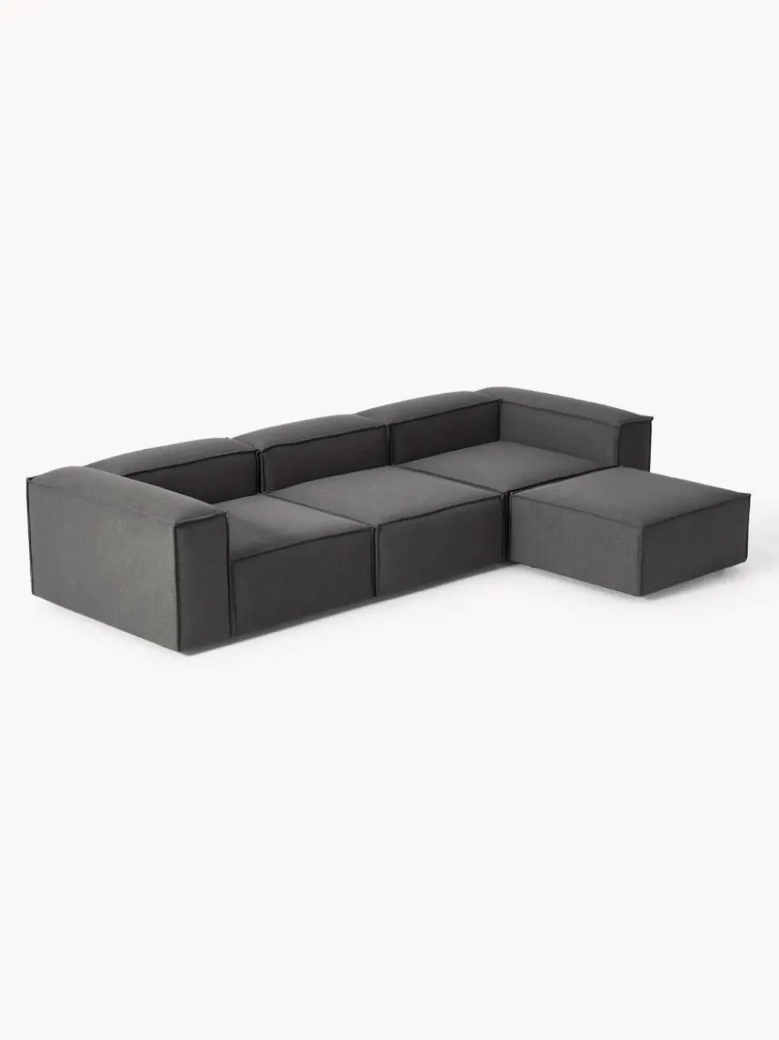 Sofá rinconera modular con reposapiés izquierdo/derecho Lennon (4 plazas)