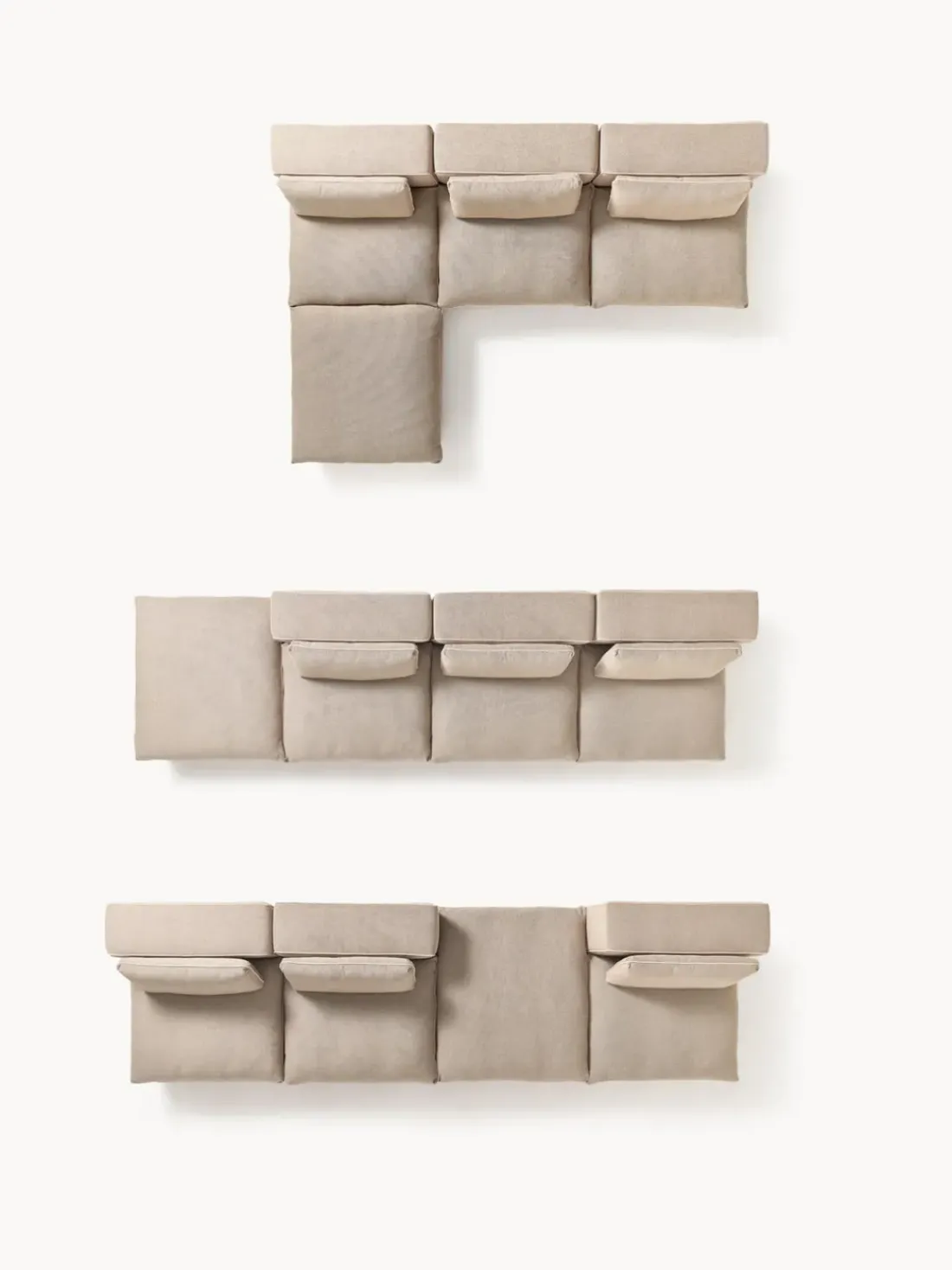 Sofá rinconera modular con reposapiés izquierdo/derecho Felix