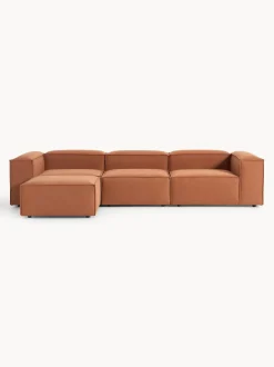Sofá rinconera modular con reposapiés izquierdo/derecho Lennon (4 plazas)