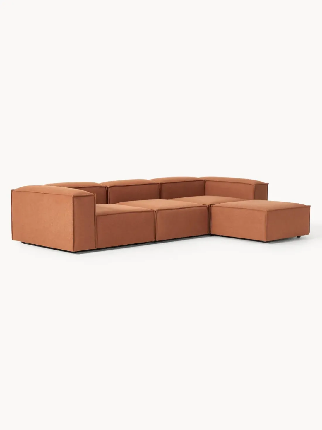 Sofá rinconera modular con reposapiés izquierdo/derecho Lennon (4 plazas)