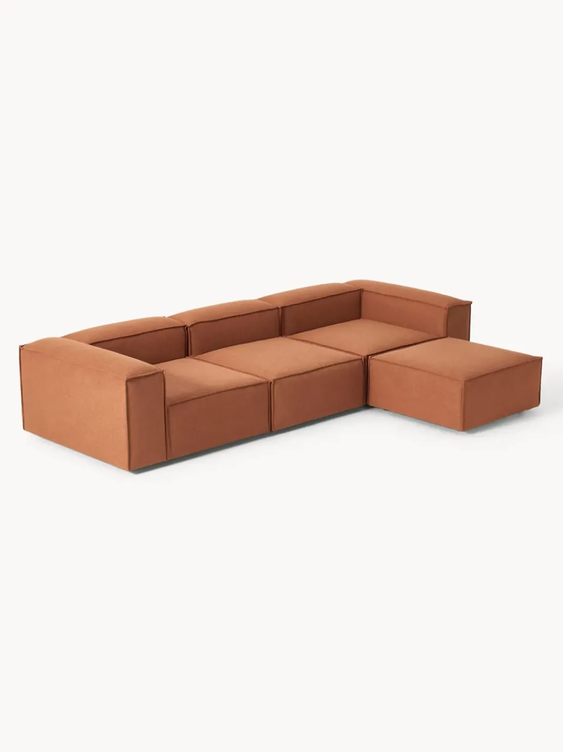 Sofá rinconera modular con reposapiés izquierdo/derecho Lennon (4 plazas)