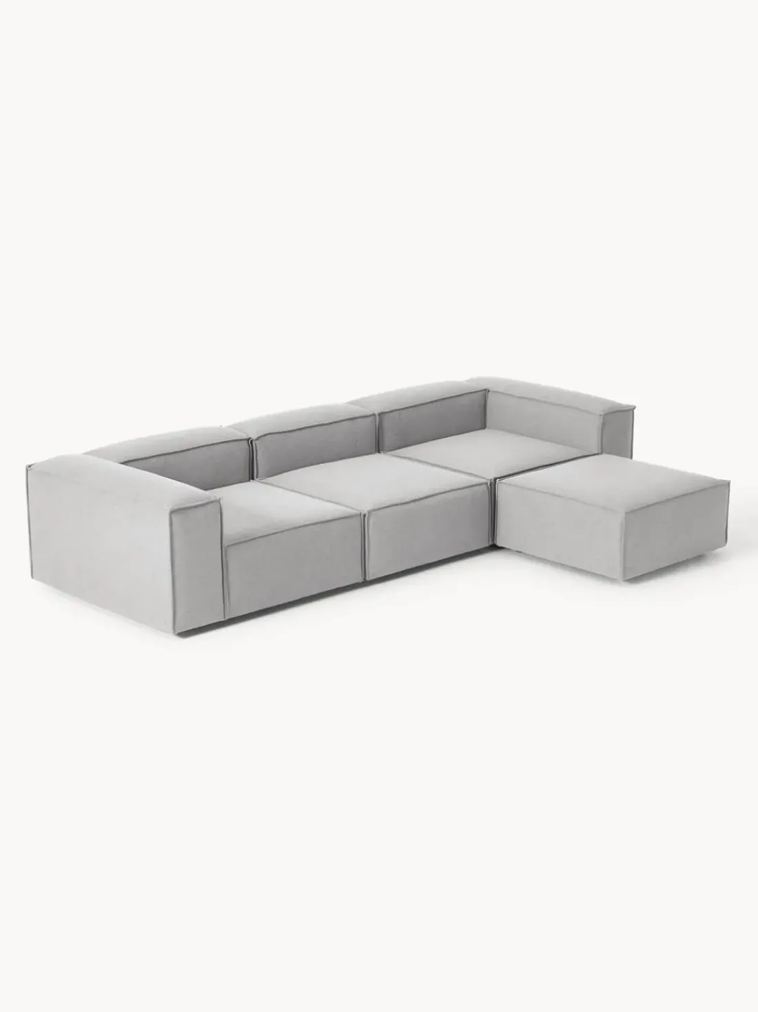 Sofá rinconera modular con reposapiés izquierdo/derecho Lennon (4 plazas)