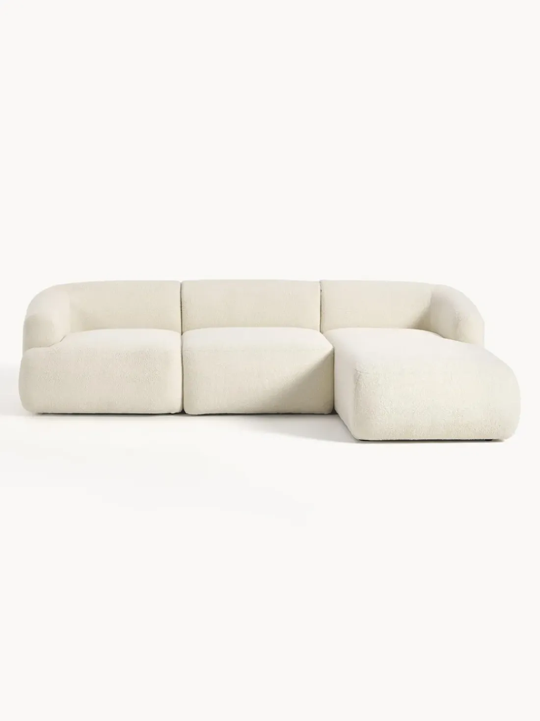 Sofá rinconera modular de borreguillo Sofia (3 plazas)