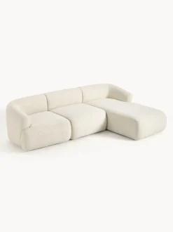 Sofá rinconera modular de borreguillo Sofia (3 plazas)