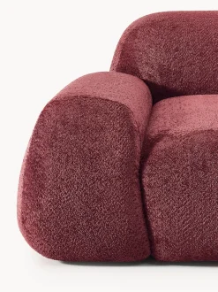 Sofá rinconera modular de borreguillo bouclé Wolke (4 plazas)
