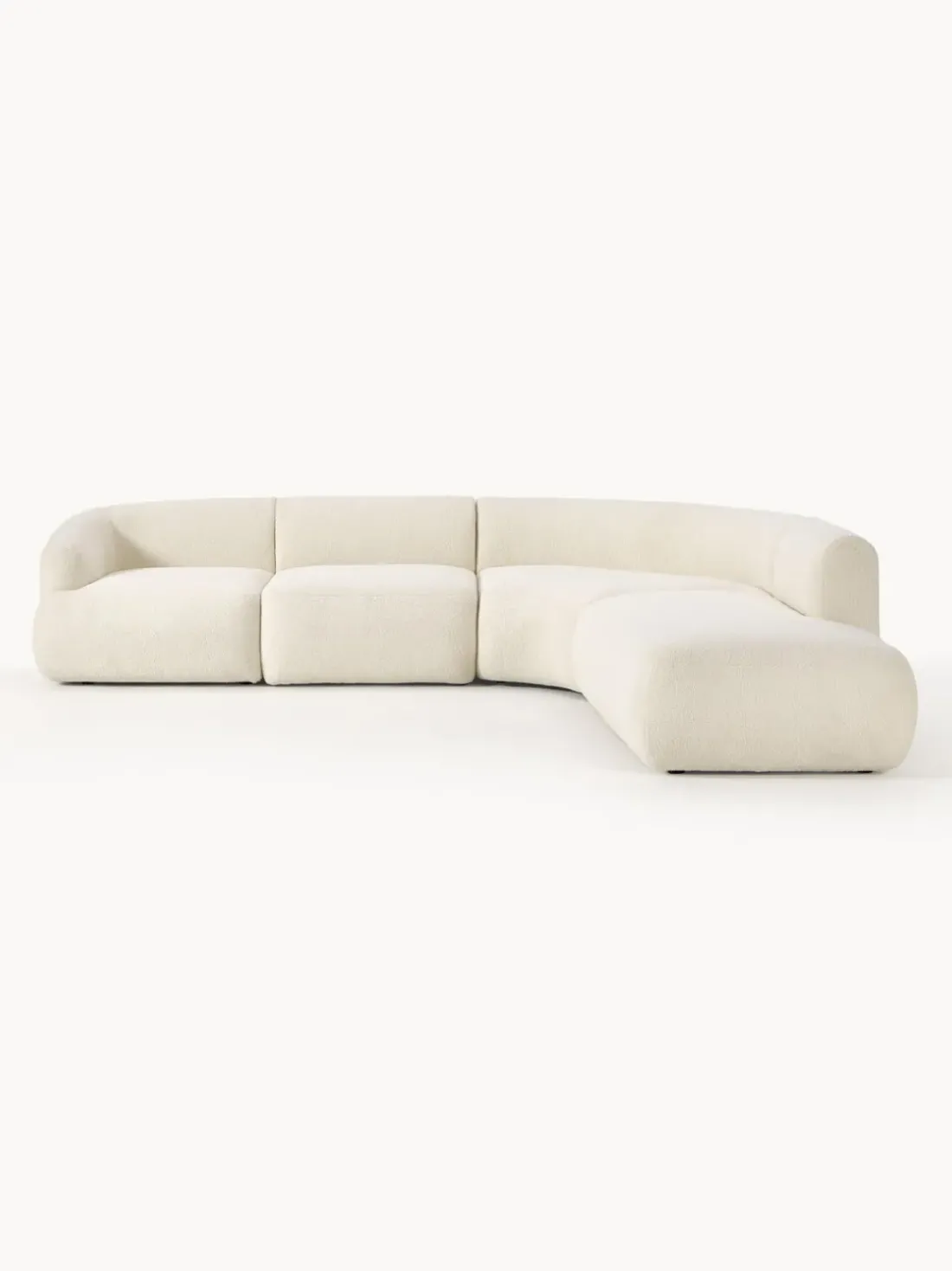 Sofá rinconera modular de borreguillo Sofia (4 plazas)