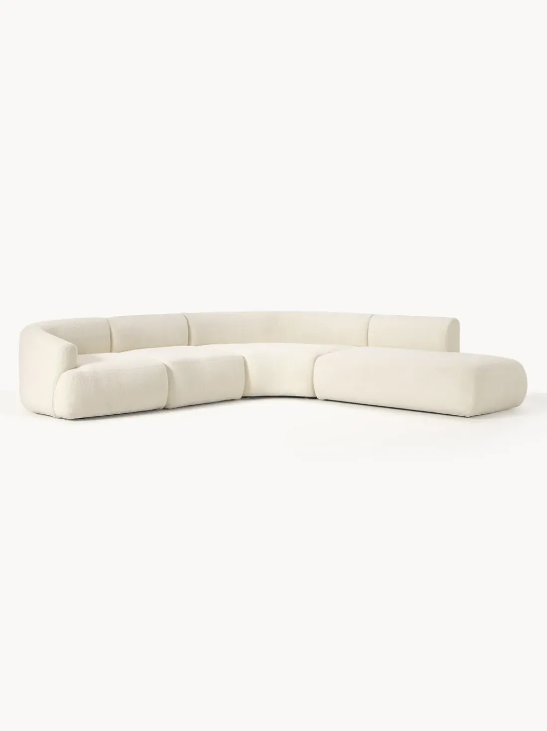 Sofá rinconera modular de borreguillo Sofia (4 plazas)