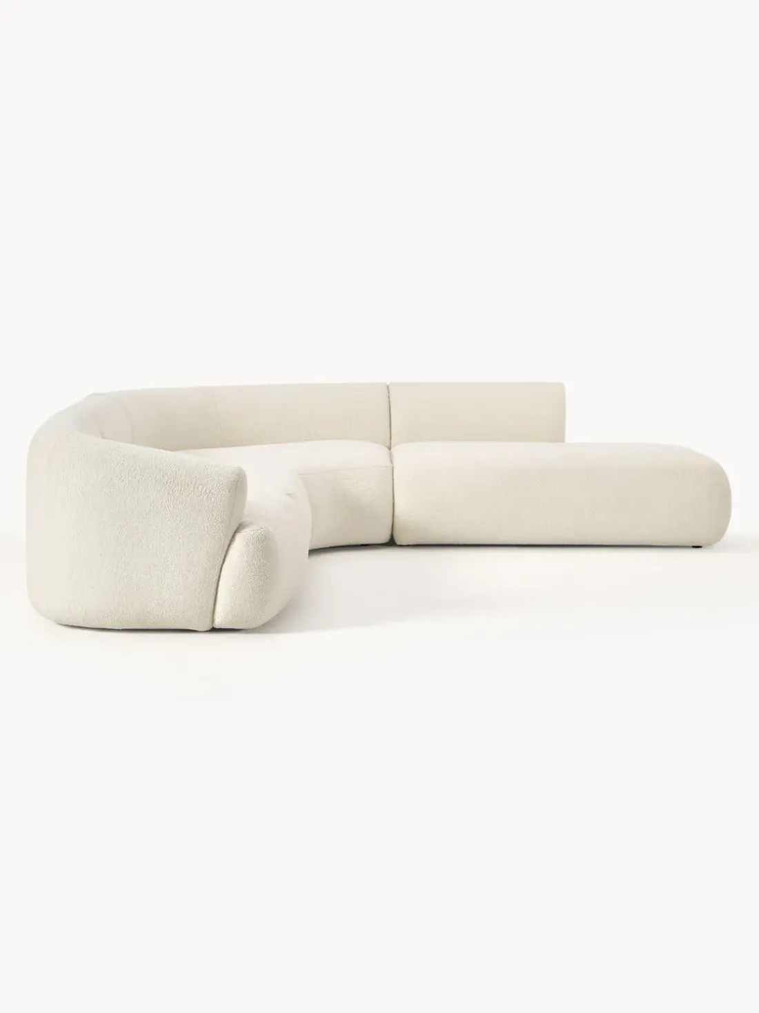 Sofá rinconera modular de borreguillo Sofia (4 plazas)