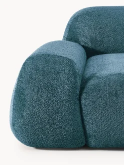 Sofá rinconera modular de borreguillo bouclé Wolke (4 plazas)